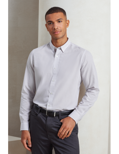 P-PR252-Mens Maxton Check Long Sleeve Shirt